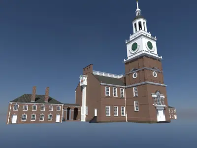 Independence Hall 3D model purchase