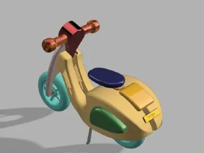 Ves scooter Low-poly 3D model