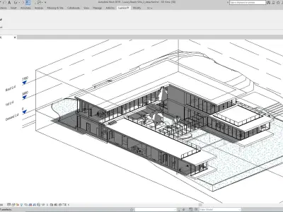 Modern beach house Revit and Lumion 3D model