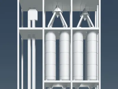 Silo building 3D model
