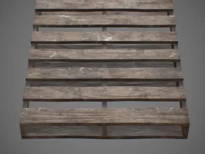 Wooden Pallet  Low-poly 3D model purchase
