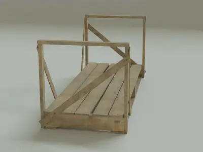 Big platform Low-poly 3D model