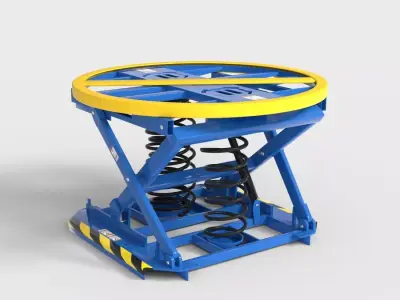 TRIPLE-SCISSOR LIFT TABLE MACHINE Low-poly 3D model