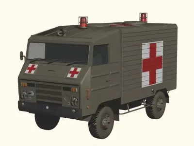 Japan Ground Self-Defense Force Type-73 rescue vehicles 3D model
