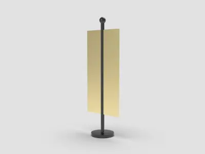 Style advertisement close to a urban street in city 3D model 7