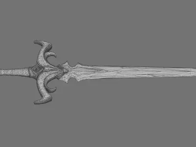 Weapon Sword Blade PBR Stylized  Low-poly 3D model