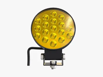 Circular Amber LED Light Bar 3D model