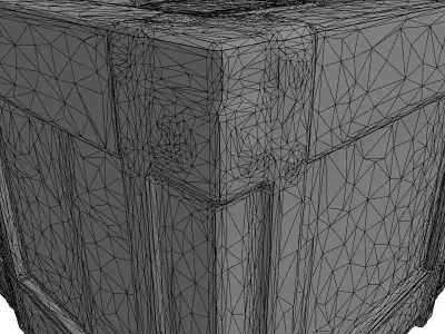 Wooden Shipping Crate Prop Model Low-poly 3D model