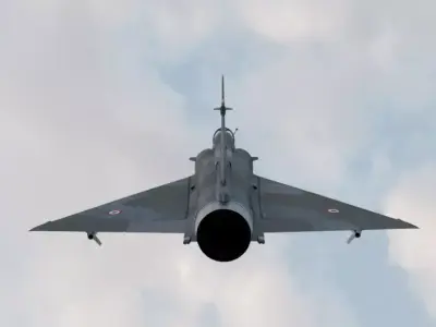 War Fighter Mirage 2000D Fighter Jet Low-poly 3D model