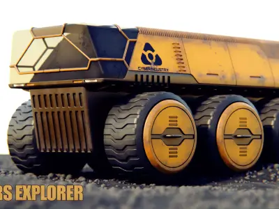 MARS EXPLORER TRUCK RIGGED 3D model