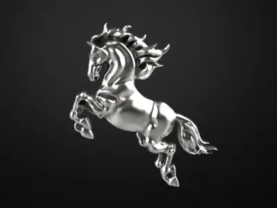 Horse for casting model 3D print model