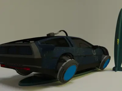 Futuristic Charging Station Low-poly 3D model