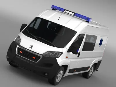 Peugeot Boxer Van Ambulance 2017 3D model