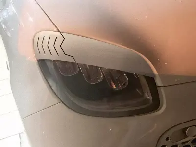 Smart Car fortwo  forfour Headlight Eyebrows  lines  style 3D print model