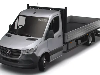Mercedes Benz Sprinter Single Cab Tipper 2023 3D model