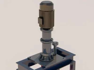Vertical pump 3D Model 3D model