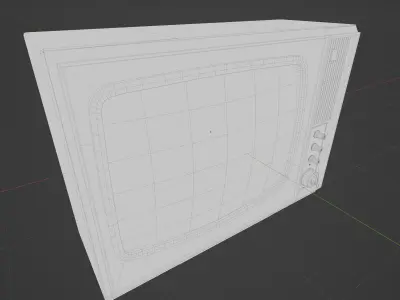 Soviet-era Television Low-poly 3D model