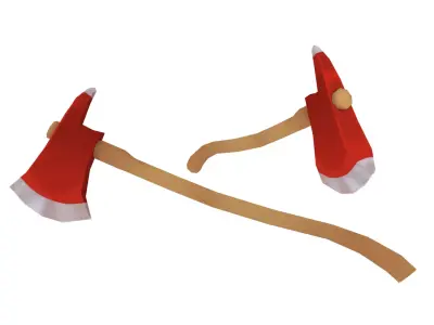 Fireman Axe - Hand Painted 3D model