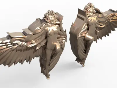 Angel Anatomy Sculptured Wings 2  3D model
