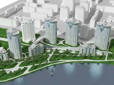 8 Storey Apartment Building 3D model 3D model