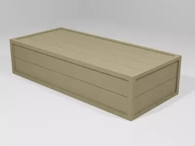 Low Poly Wooden Crate 3 Low-poly 3D model