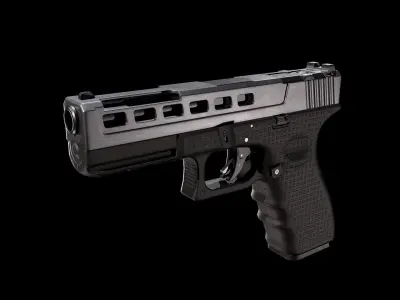 Glock 17 Low-poly 3D model 4