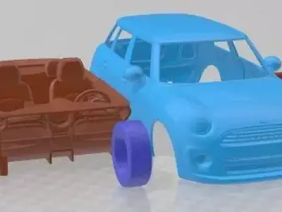 Mini Cooper 5 Door 2015 Printable Car  3D print model