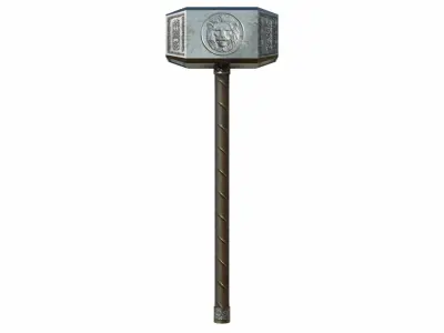 Warhammer thor hammer Low-poly 3D model