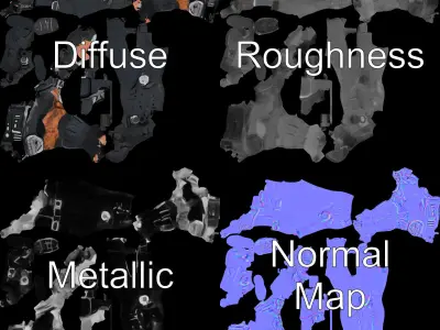 Stealth Cyber Soldier  Advanced Combat Ready Agent Low-poly 3D model