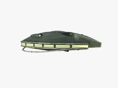 Alien Spaceship UFO D05 Dark Green - Sci Fi Spacecraft Design Low-poly 3D model