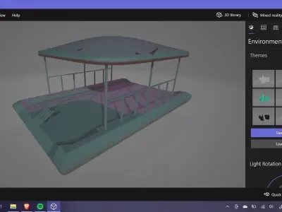 Getek Indonesian Traditional Boat Free low-poly 3D model