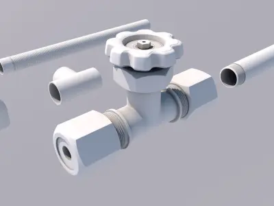 Needle valve 3D model