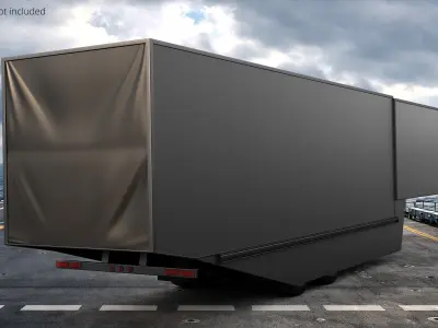 Tesla Semi Box Trailer Grey 3D model