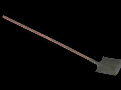 Scoop Shovel Low-poly 3D model