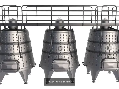 Steel Wine Tank collection 3D Model Pack