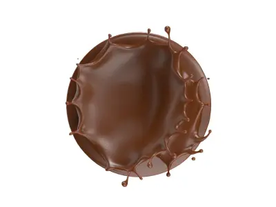 Chocolate Splash v3  Low-poly 3D model