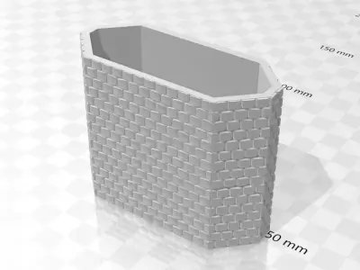 Marklin HO 7065 M Track Bridge Pillar NO TOP 3D model