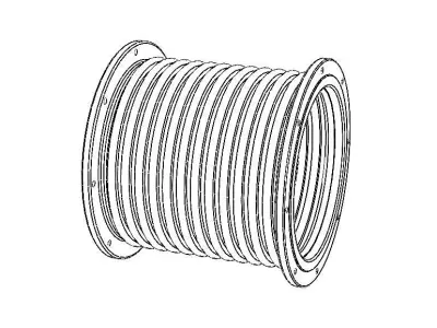 Steel Pipe Expansion Joint 3D model