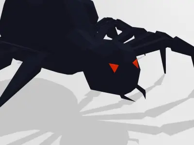 Cute Spiders Low-poly Free 3D model