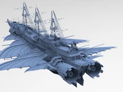 Airship Huge Ship 3D model