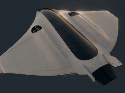 Sci-Fi Ship Sky Blade Low-poly 3D model