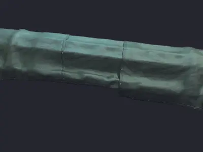 Industrial Metal Beam Low-poly 3D model