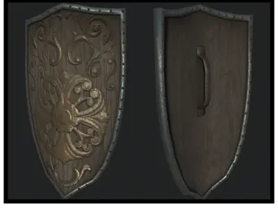 Paladin Uther Shield 3D Model Low-poly 3D model