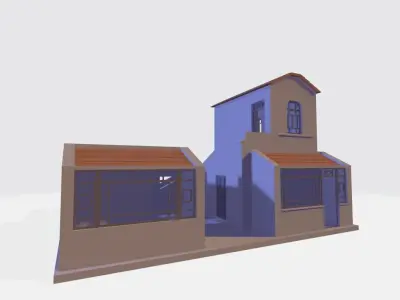 An Oriental shops quarters for 3d Art 3D model