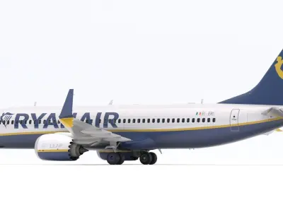 Boeing 737-800 MAX Ryanair 3D model