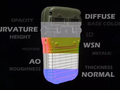 Game-ready DAGR  Defense Advanced GPS Receiver Low-poly 3D model