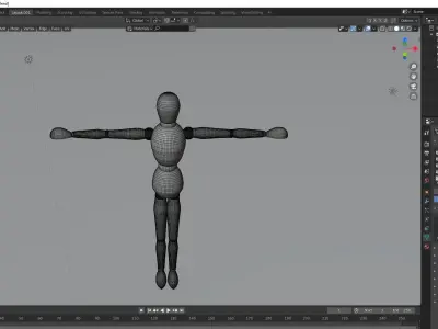 Ikea doll WOODEN Rigged 3D model