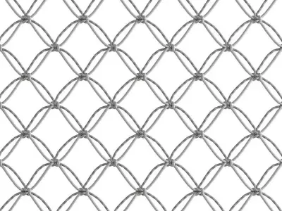 Modular Rope Net Mesh Nautical Style Pattern Module Low-poly 3D model