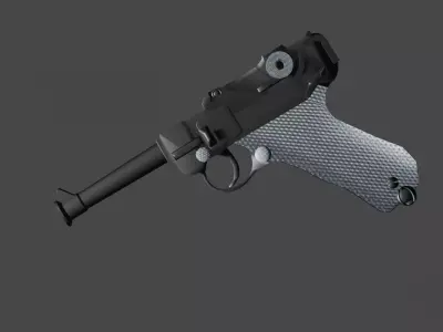 Luger Pistol - WW1 3D model