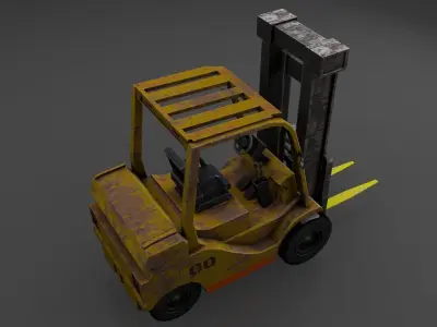 Forklift Rusty 3D model